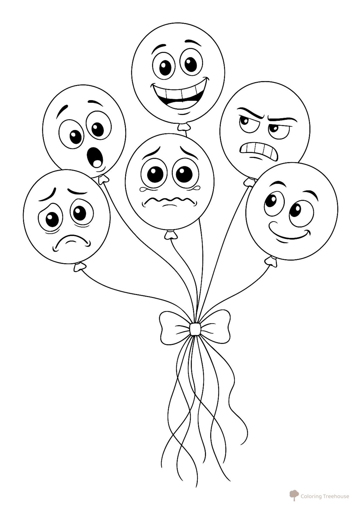 Smiley Balls Coloring Page free printable Emoji Coloring Pages coloring page