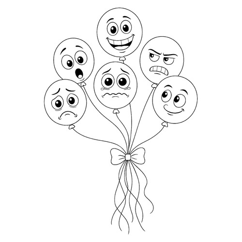 Smiley Balls Coloring Page free printable Emoji Coloring Pages coloring page