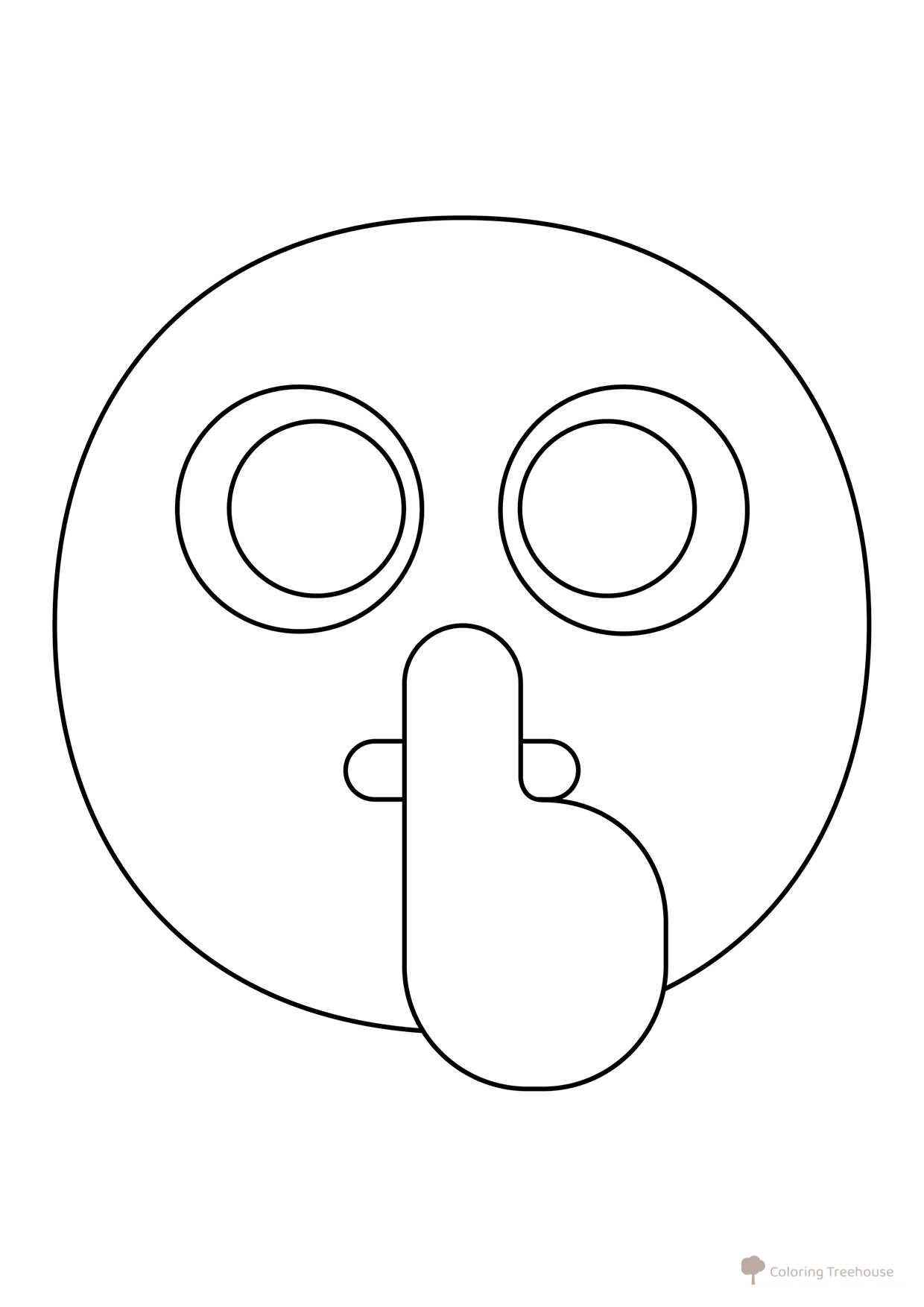 Calming Smiley Coloring Page free printable Emoji Coloring Pages coloring page