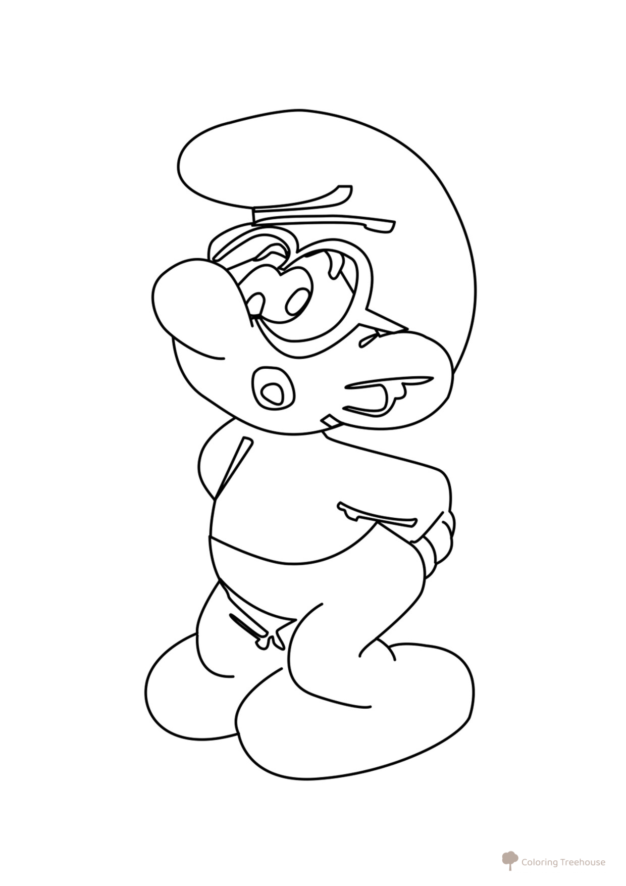 Página para colorear "Blagorazumnik" dibujo para colorear gratis de Páginas para colorear de los Pitufos