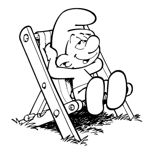 Lazy Smurf Coloring Page free printable Smurfs Coloring Pages coloring page