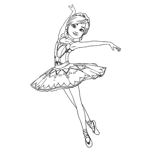 Página para colorear: Felis de la película "Balerina" dibujo para colorear gratis de Ballerina Coloring Pages for Girls
