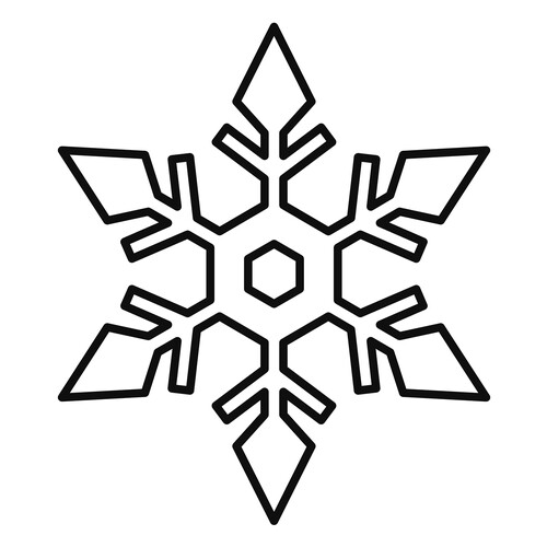 Pointed Snowflake Coloring Page free printable Snowflake Coloring Pages – Winter Patterns coloring page