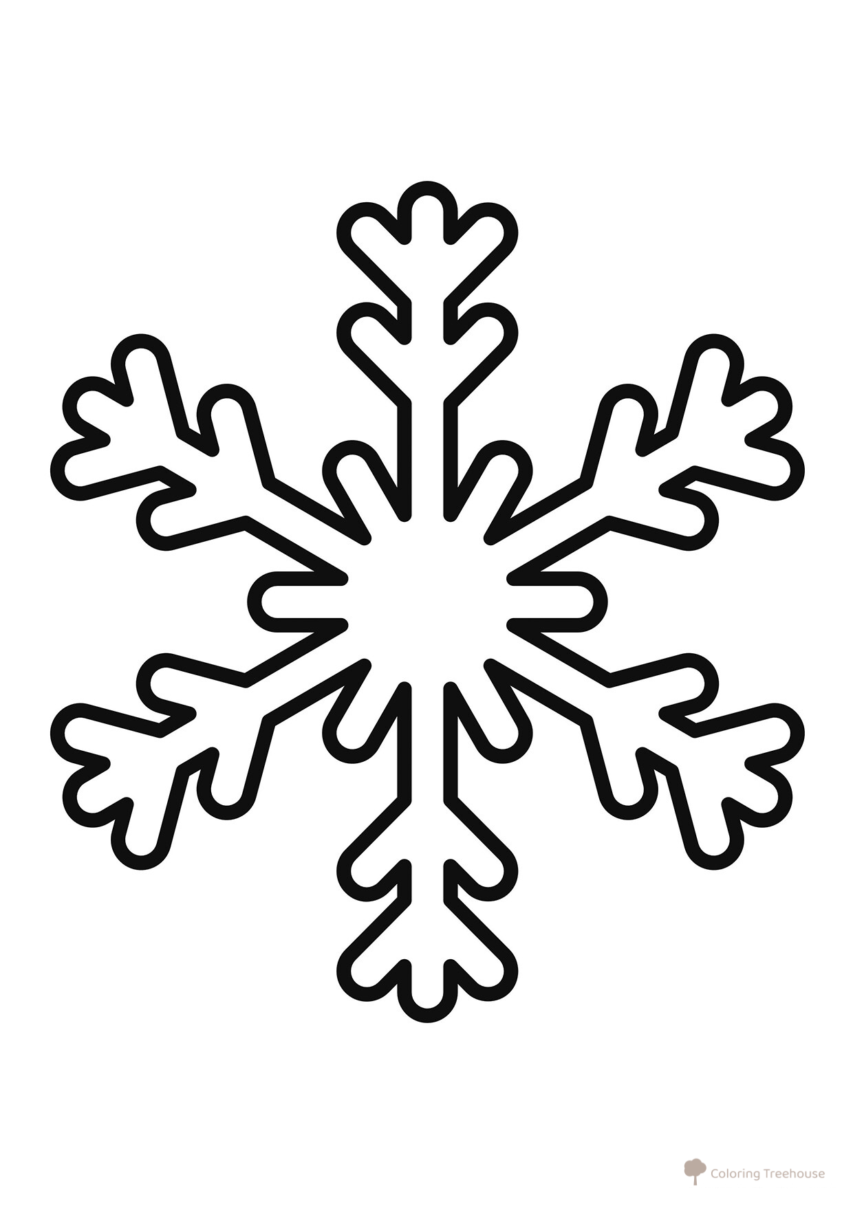 Geometric Snowflake Coloring Page free printable Snowflake Coloring Pages – Winter Patterns coloring page