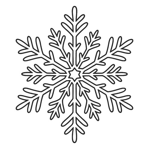 Página para colorear «Copo de nieve para Año Nuevo» dibujo para colorear gratis de Página para colorear «Snehinka» – patrones invernales