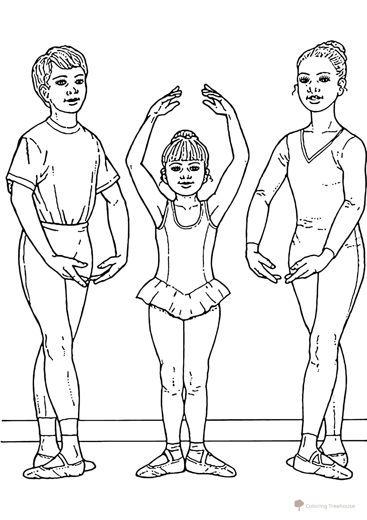 Ballet Clothing Coloring Page free printable Ballerina Coloring Pages for Girls coloring page