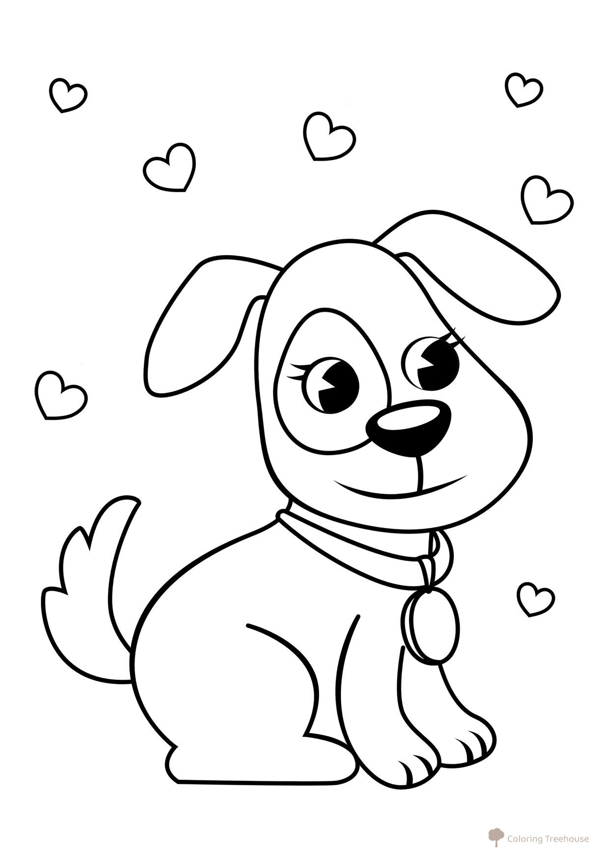 Dog Coloring Page for 2-Year-Olds free printable Dog and Puppy Coloring Pages coloring page