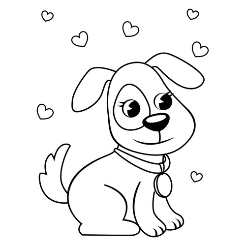 Dog Coloring Page for 2-Year-Olds free printable Dog and Puppy Coloring Pages coloring page