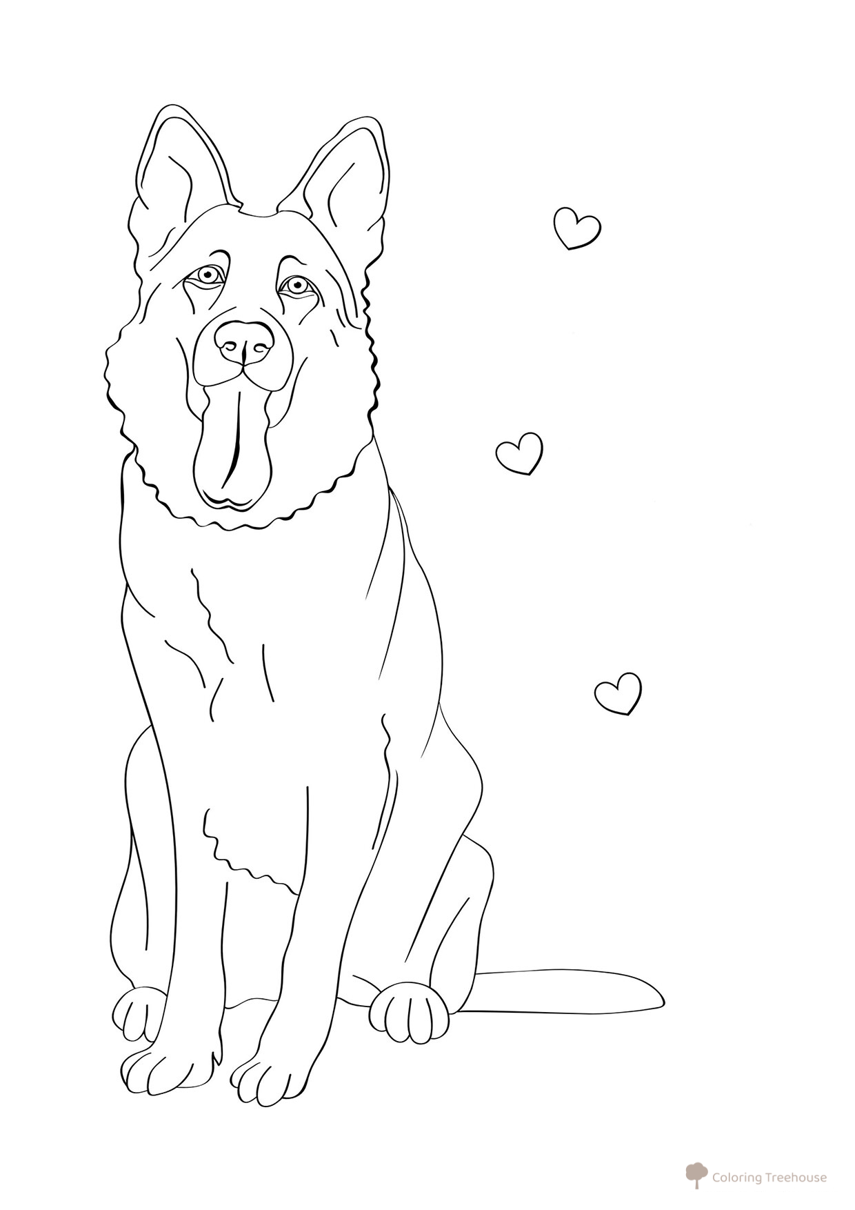Dog Coloring Page - Best Friend free printable Dog and Puppy Coloring Pages coloring page