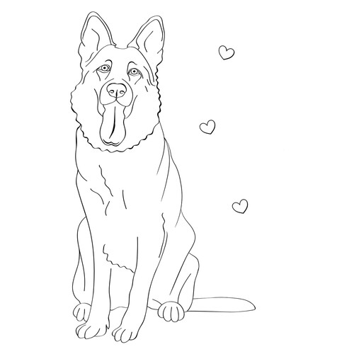 Dog Coloring Page - Best Friend free printable Dog and Puppy Coloring Pages coloring page