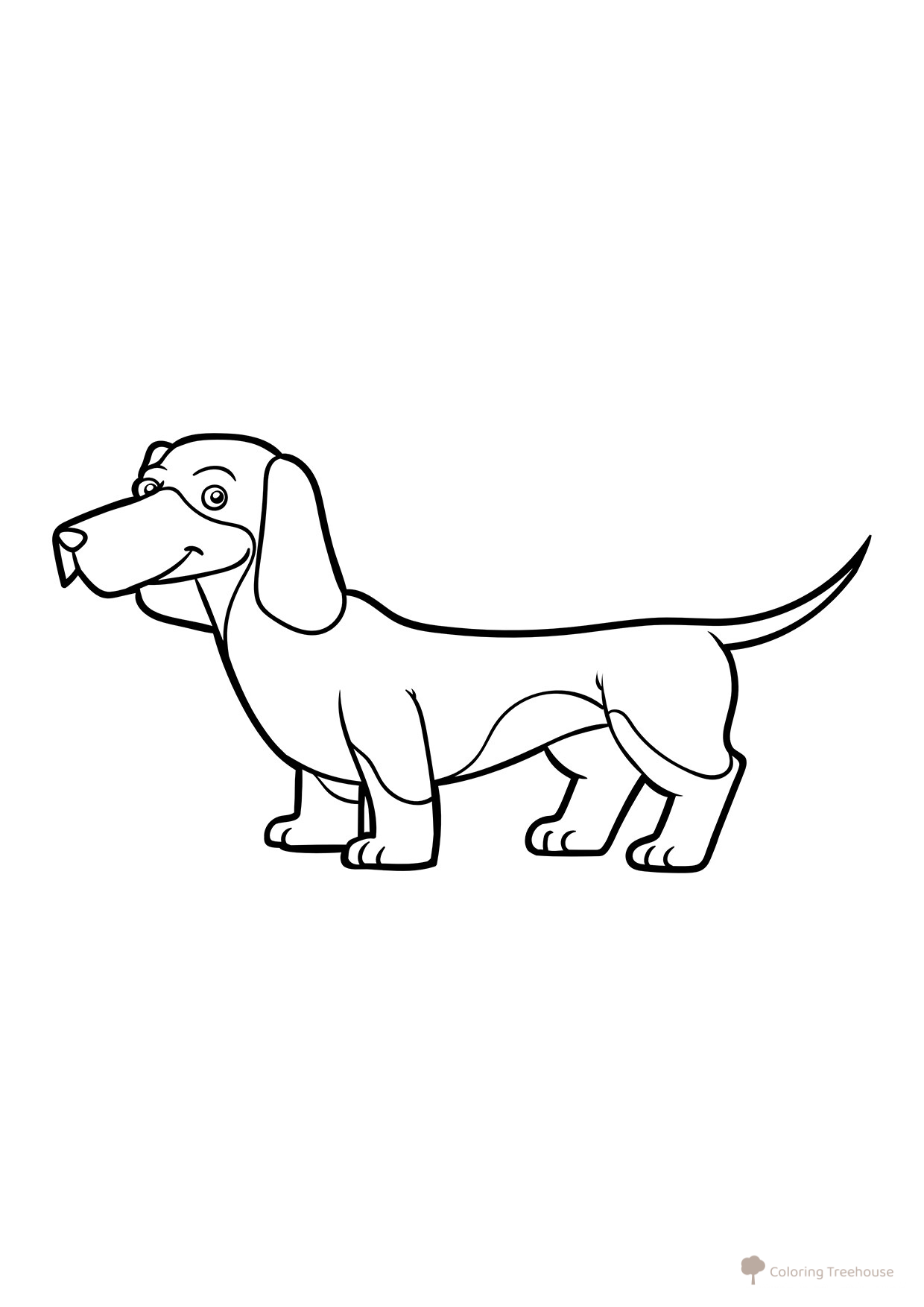 Dachshund Coloring Page free printable Dog and Puppy Coloring Pages coloring page