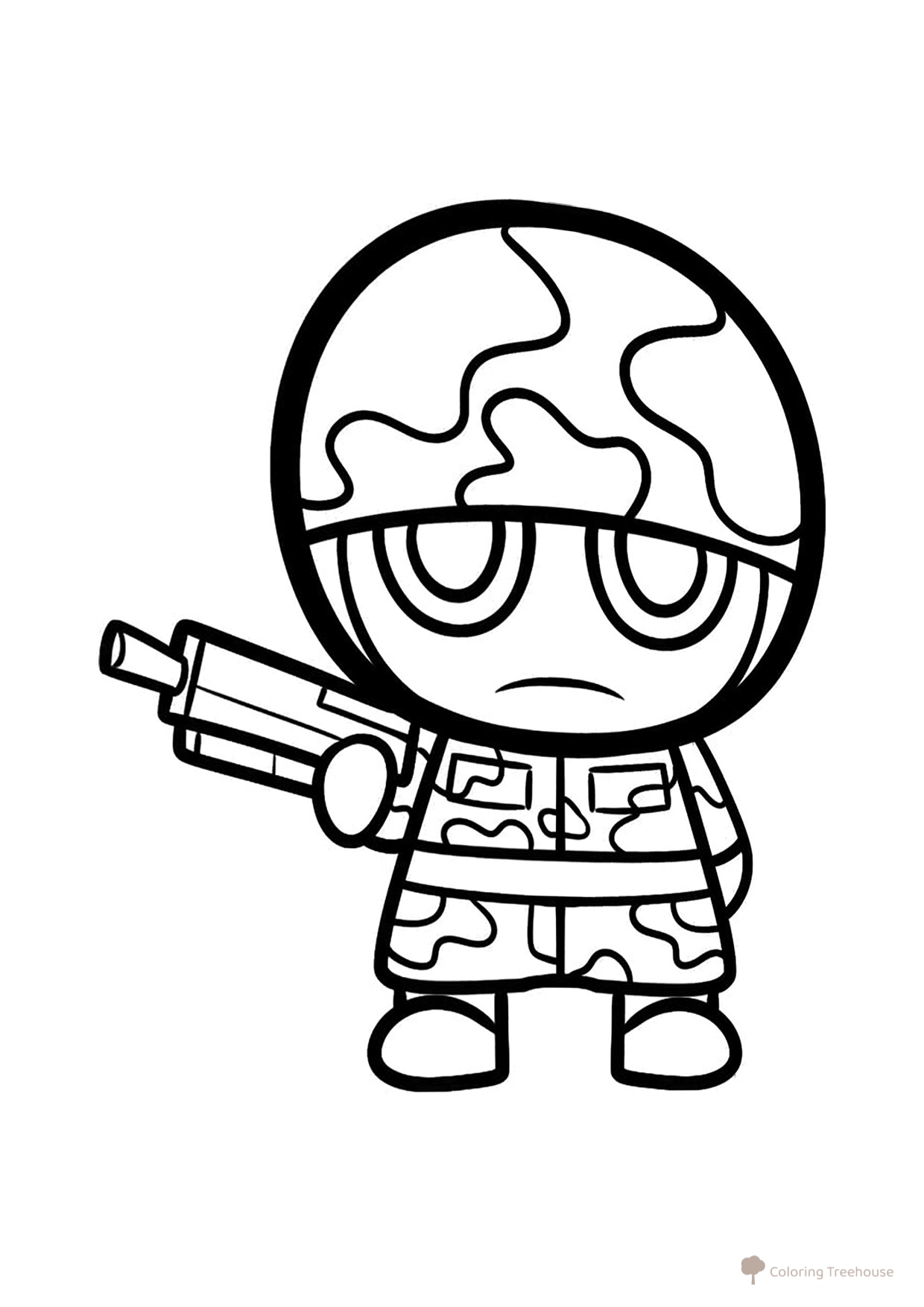 Cartoon Soldier Coloring Page for Little Kids free printable Soldier Coloring Pages coloring page