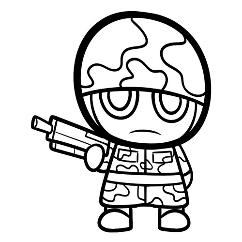 Cartoon Soldier Coloring Page for Little Kids free printable Soldier Coloring Pages coloring page