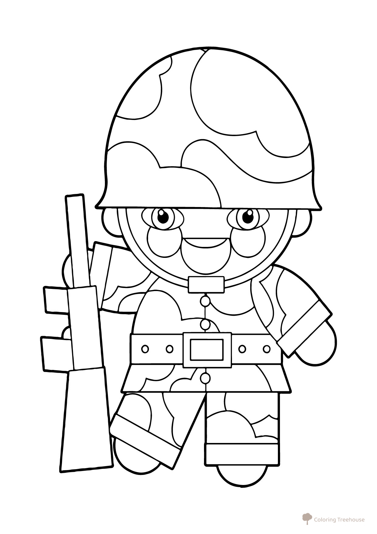 Soldier Coloring Page for Little Ones free printable Soldier Coloring Pages coloring page