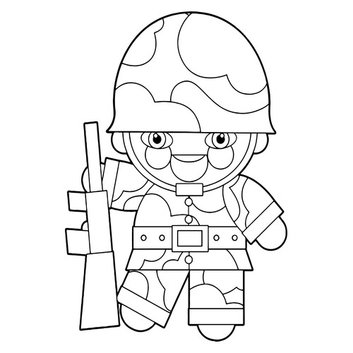 Soldier Coloring Page for Little Ones free printable Soldier Coloring Pages coloring page