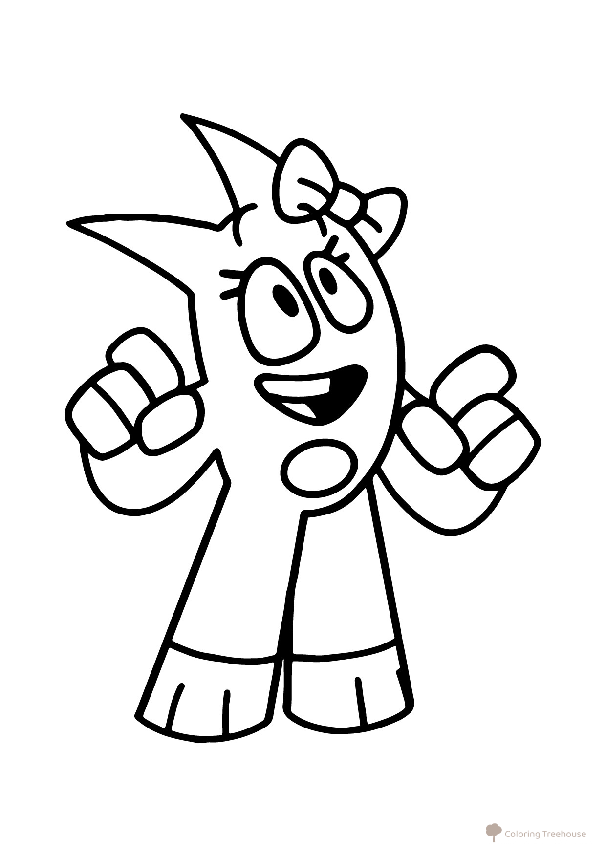 Banbalina Anime Coloring Page free printable Banban Coloring Pages coloring page