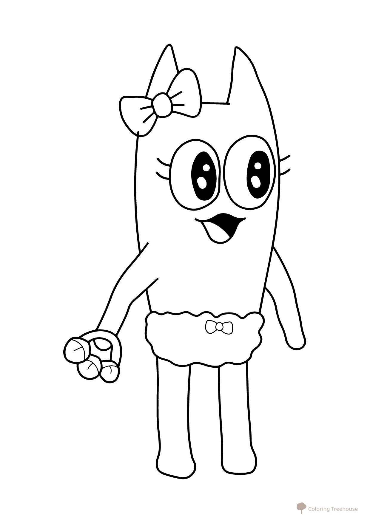 Página para colorear: Banbalina bebé dibujo para colorear gratis de Páginas para colorear de Banban