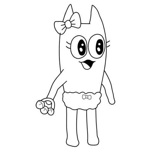 Página para colorear: Banbalina bebé dibujo para colorear gratis de Páginas para colorear de Banban