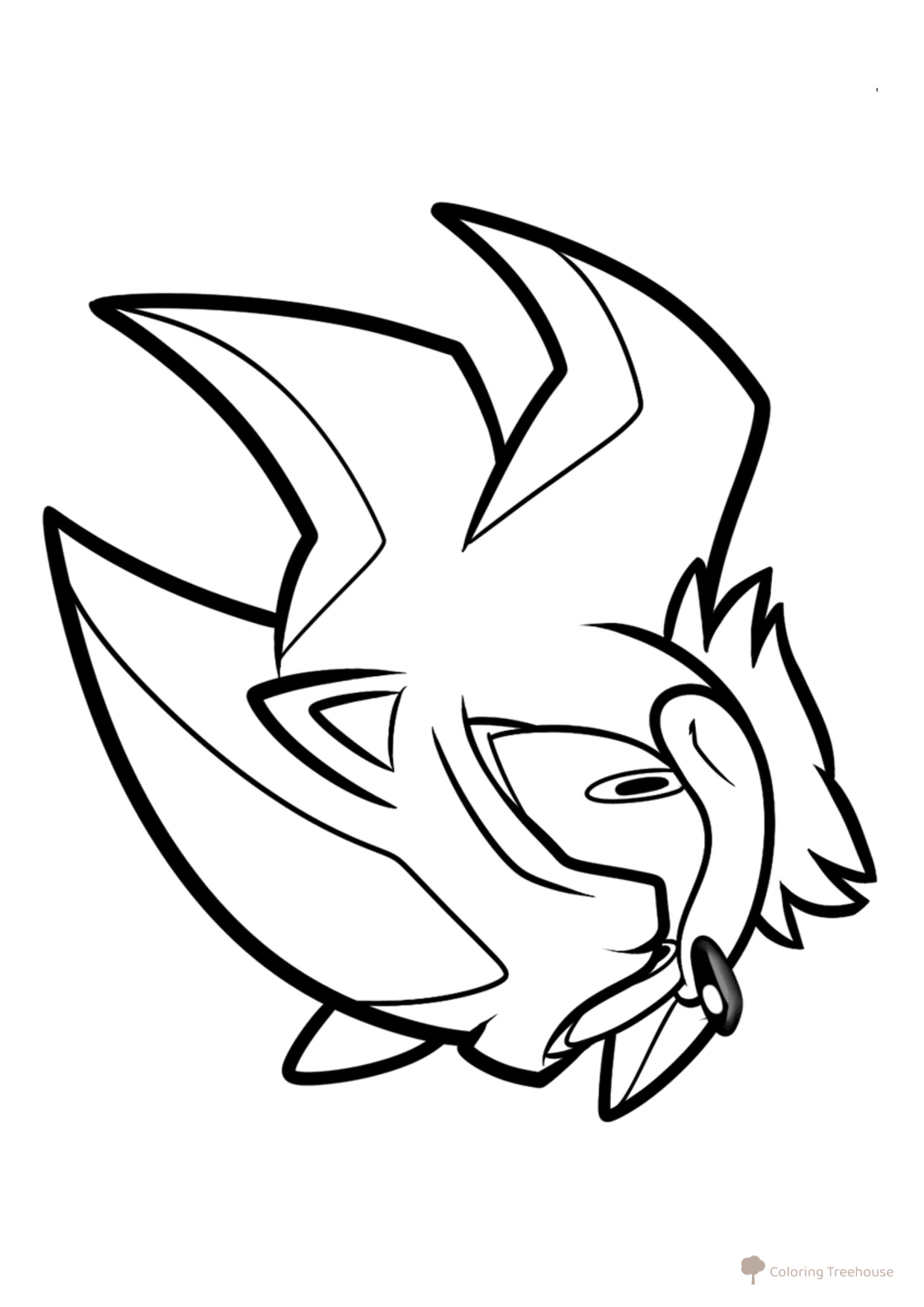 Página para colorear: Erizo Shadow dibujo para colorear gratis de Dibujos para colorear de Sonic