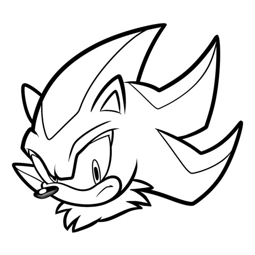 Página para colorear: Erizo Shadow dibujo para colorear gratis de Dibujos para colorear de Sonic