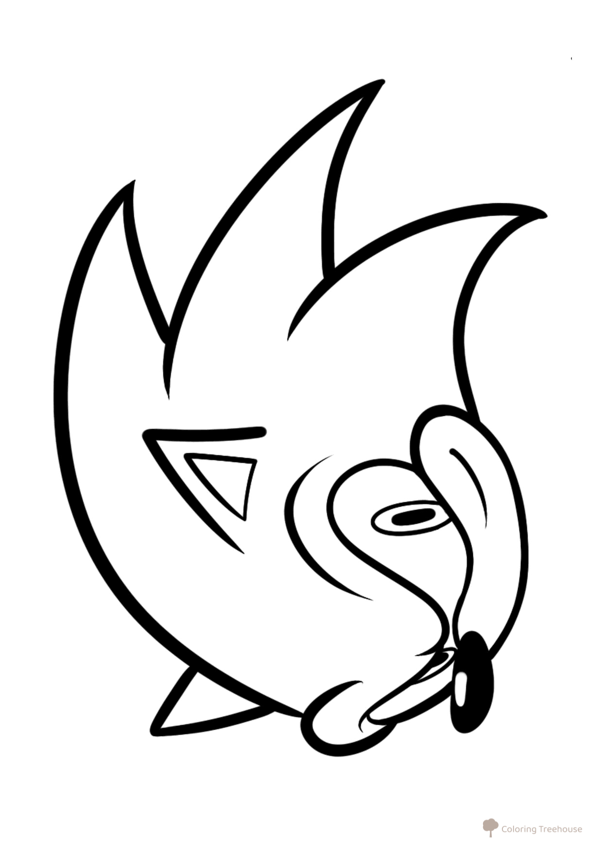 Página para colorear: Erizo Sonic dibujo para colorear gratis de Dibujos para colorear de Sonic