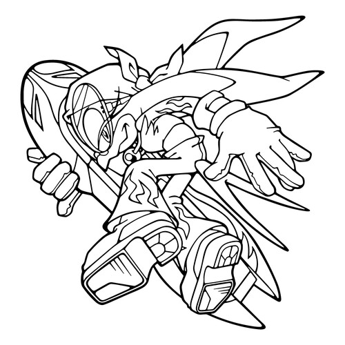 Wave the Swallow Coloring Page free printable Sonic Coloring Pages coloring page