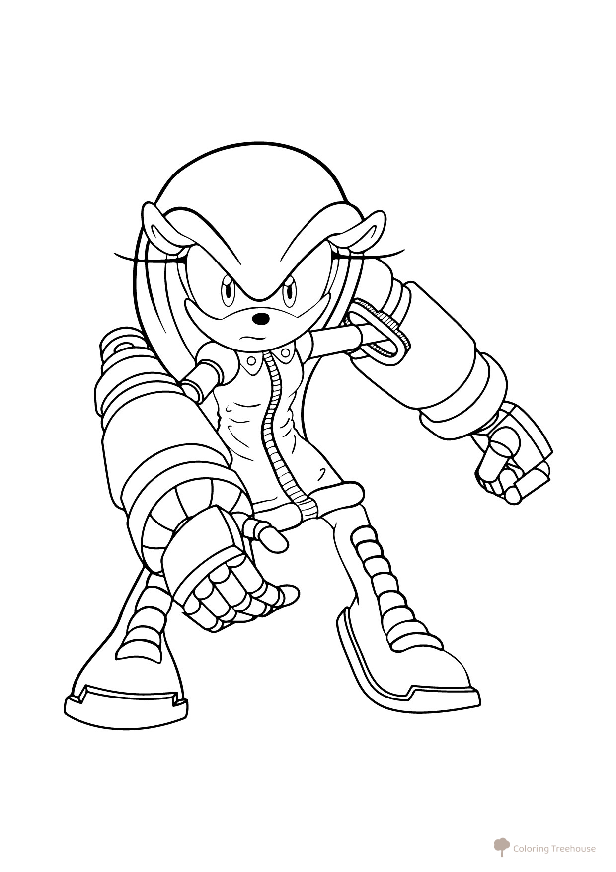 Sonic's Friend Coloring Page free printable Sonic Coloring Pages coloring page