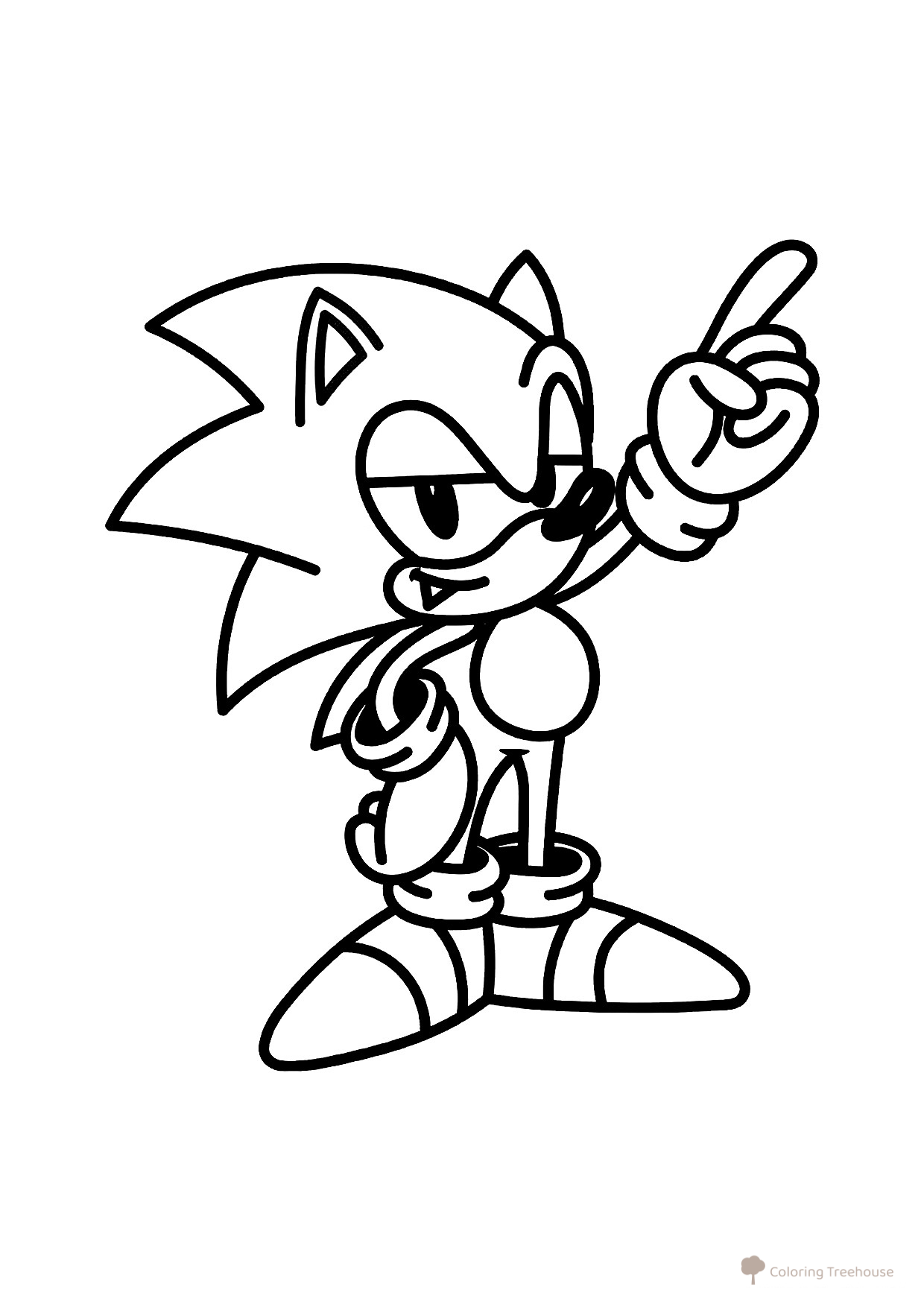 Easy Sonic Coloring Page for Toddlers free printable Sonic Coloring Pages coloring page