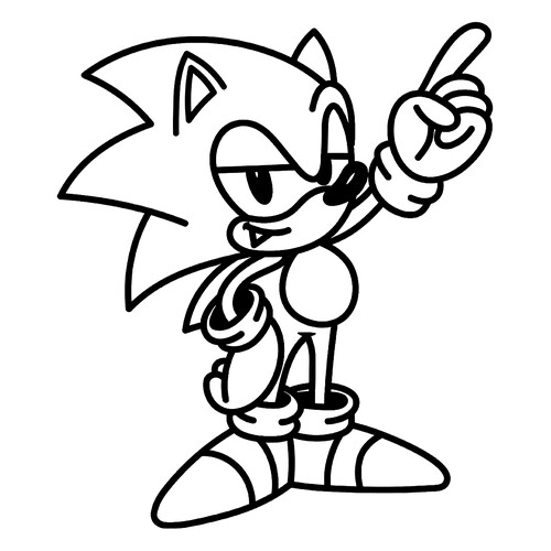 Easy Sonic Coloring Page for Toddlers free printable Sonic Coloring Pages coloring page
