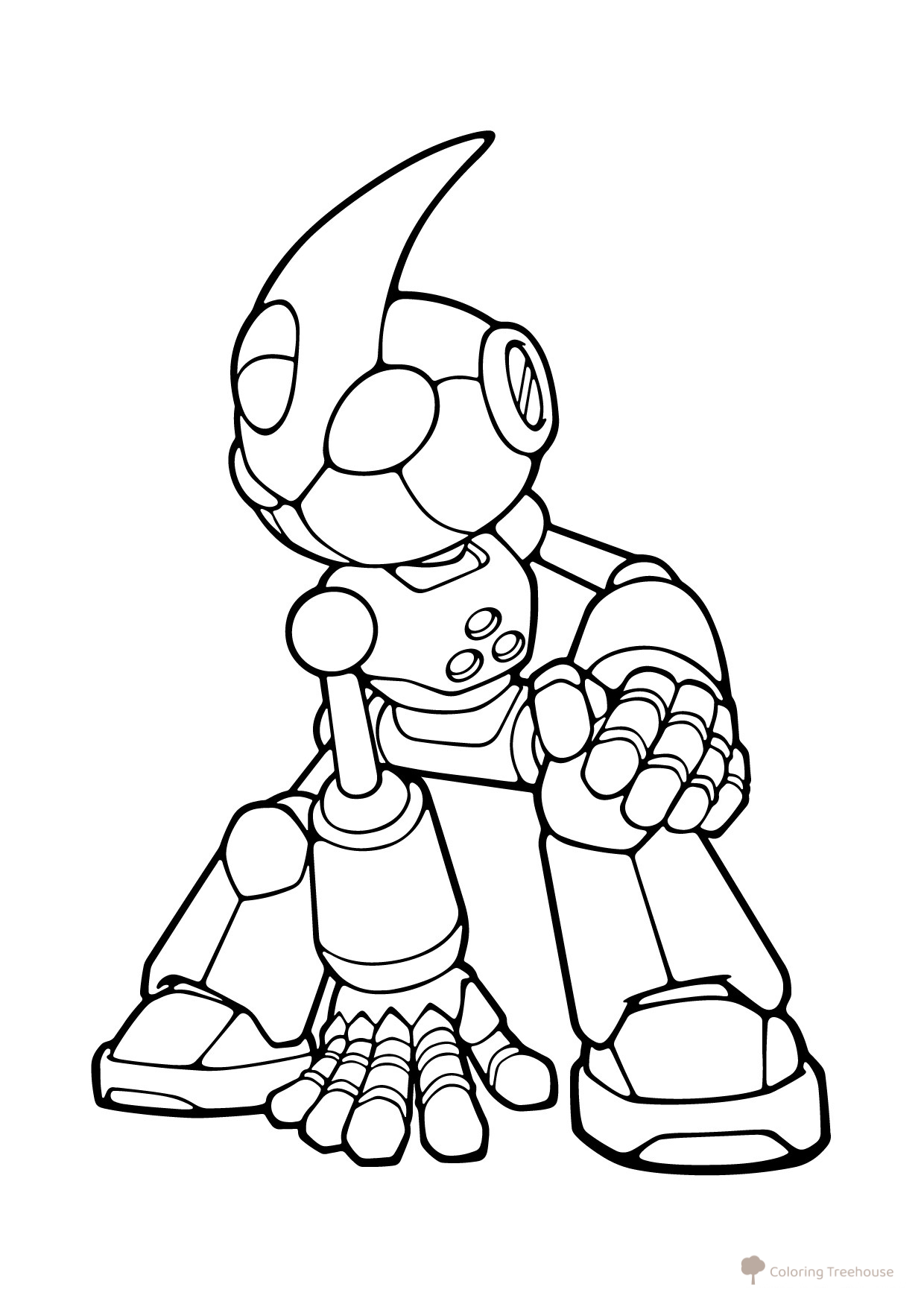 Emerl Robot Coloring Page free printable Sonic Coloring Pages coloring page