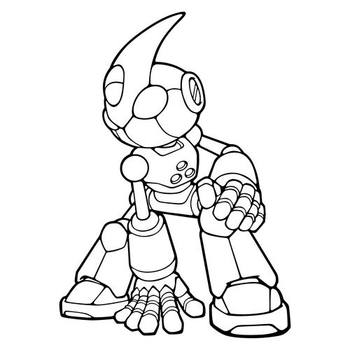 Emerl Robot Coloring Page free printable Sonic Coloring Pages coloring page