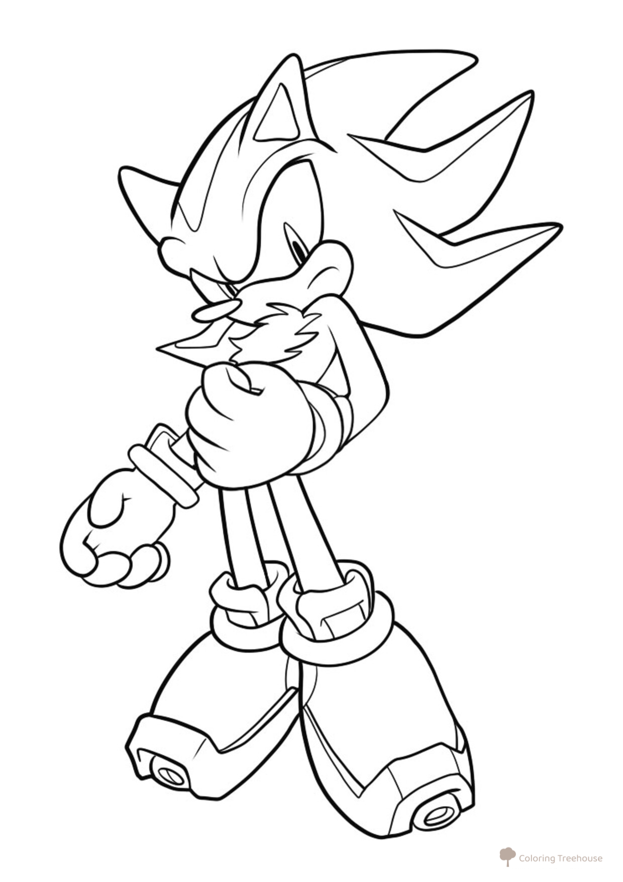 Shadow Coloring Page free printable Sonic Coloring Pages coloring page