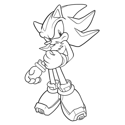 Shadow Coloring Page free printable Sonic Coloring Pages coloring page