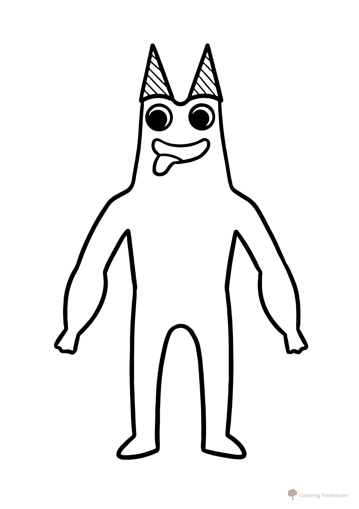 Página para colorear "Banban saca la lengua" dibujo para colorear gratis de Páginas para colorear de Banban