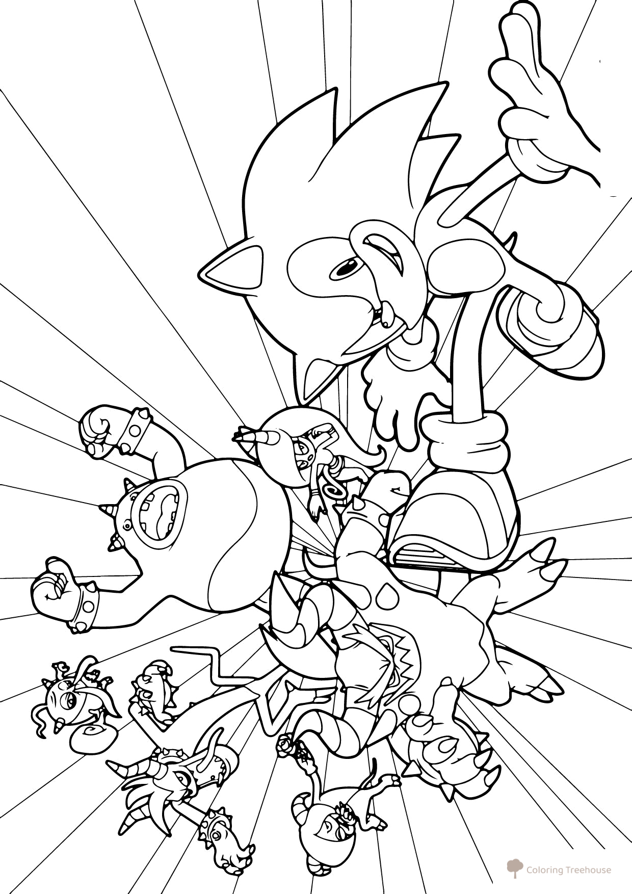 Sonic Lost World Coloring Page free printable Sonic Coloring Pages coloring page