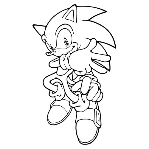 索尼克(Sonic)填色页 免费可打印索尼克着色页涂色页