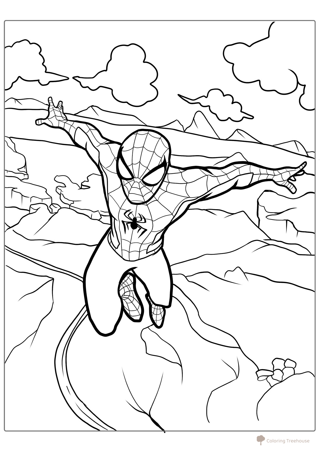 Página para colorear «Hombre Araña Fortnite» dibujo para colorear gratis de Páginas para colorear de Spider-Man