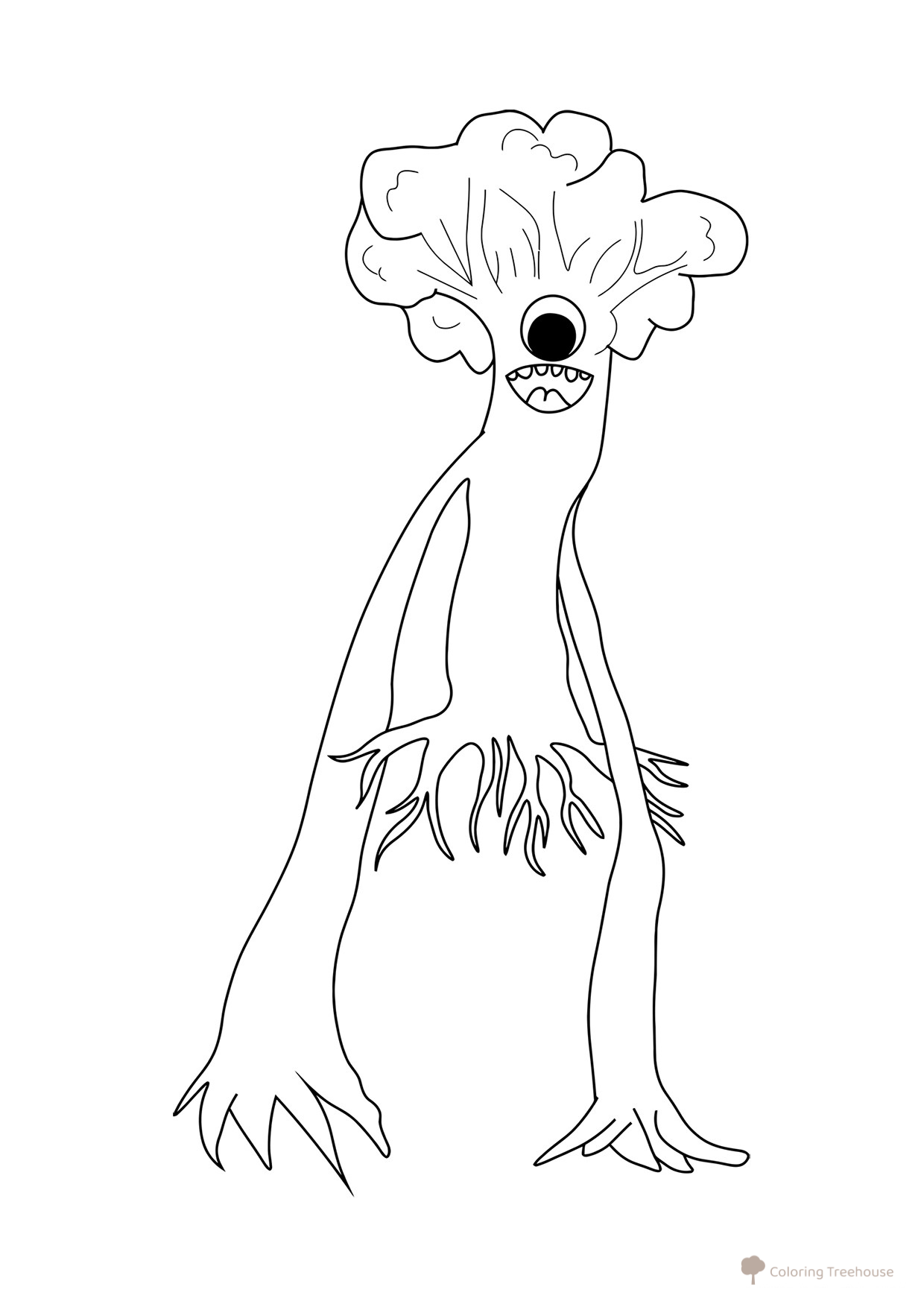 Long Viktor from Banban Garden Coloring Page free printable Banban Coloring Pages coloring page