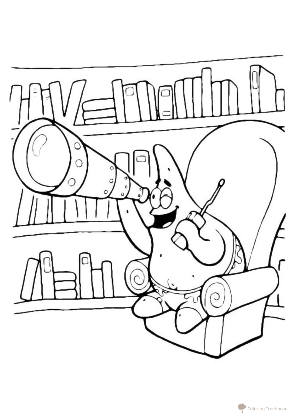 Patrick and SpongeBob with Nets Coloring Page free printable SpongeBob Coloring Pages coloring page