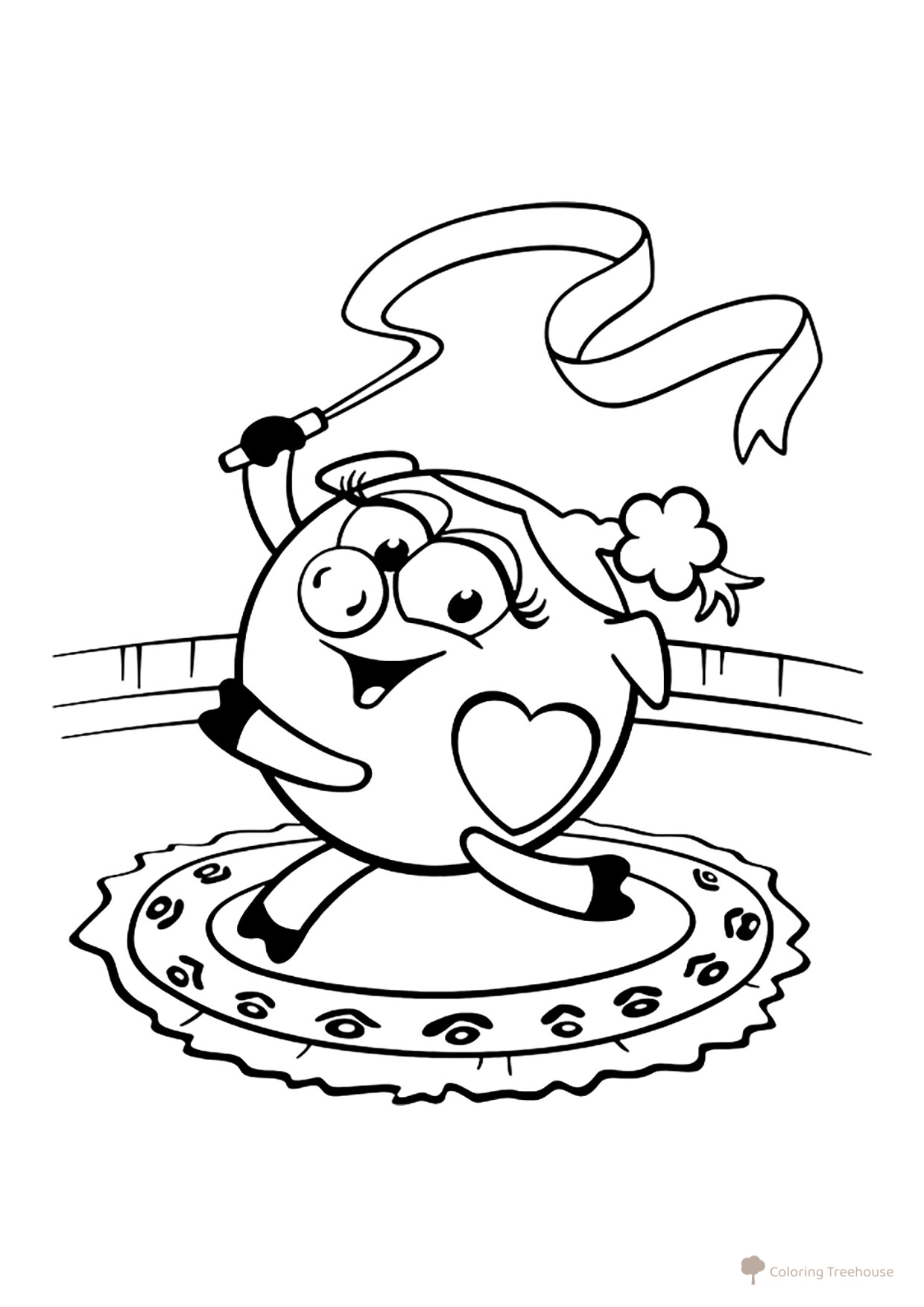 Gymnast Nyusha Coloring Page free printable Sports Coloring Pages coloring page