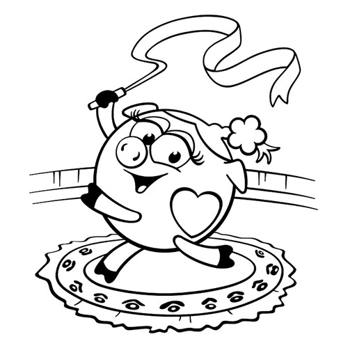 Gymnast Nyusha Coloring Page free printable Sports Coloring Pages coloring page