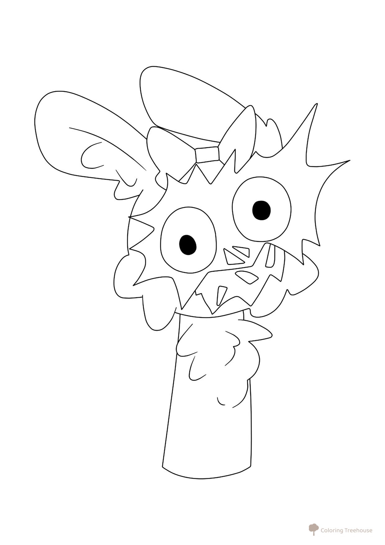 Página para colorear «Horror Sprunki Pinki» dibujo para colorear gratis de Páginas para colorear Sprunki