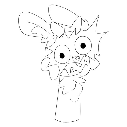 Página para colorear «Horror Sprunki Pinki» dibujo para colorear gratis de Páginas para colorear Sprunki