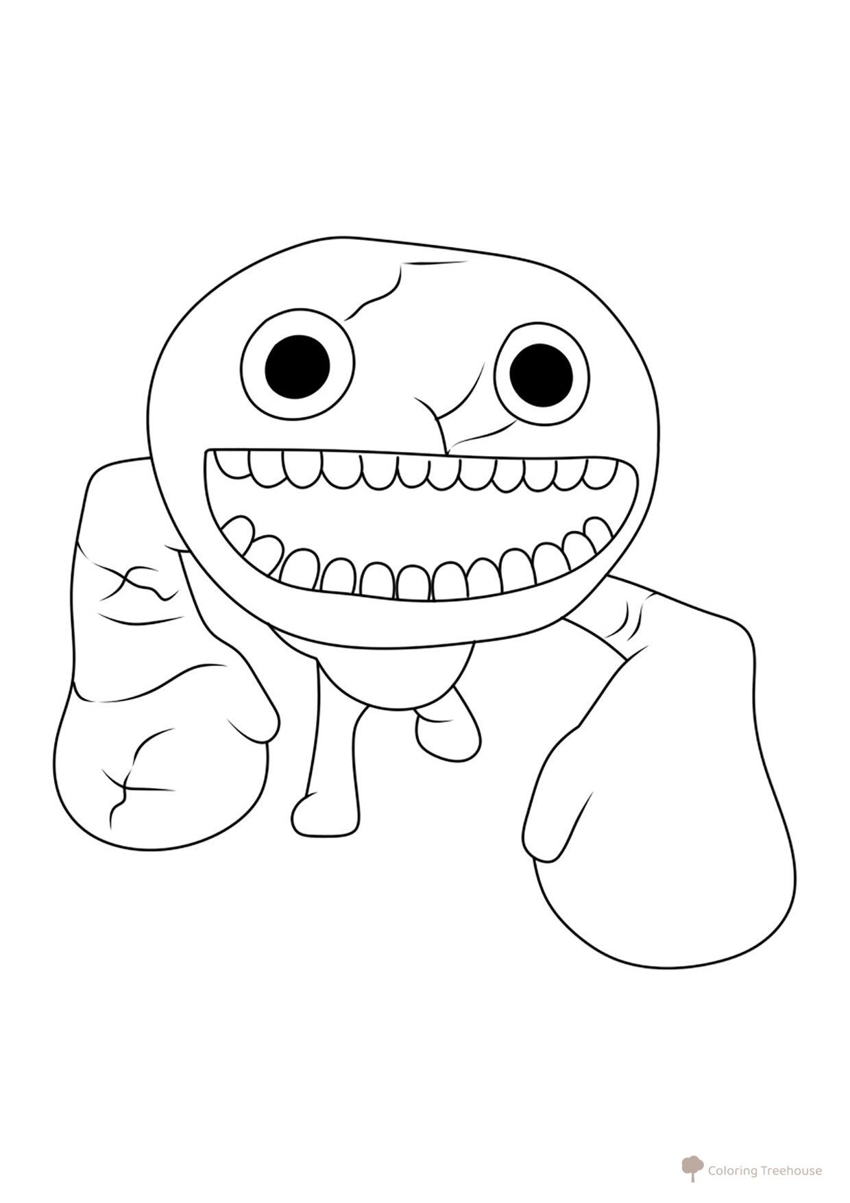 Página para colorear: Gigante monstruo Djambo Josh dibujo para colorear gratis de Páginas para colorear de Banban