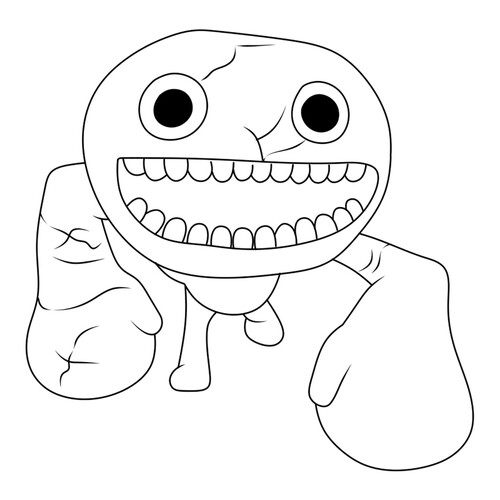 Página para colorear: Gigante monstruo Djambo Josh dibujo para colorear gratis de Páginas para colorear de Banban