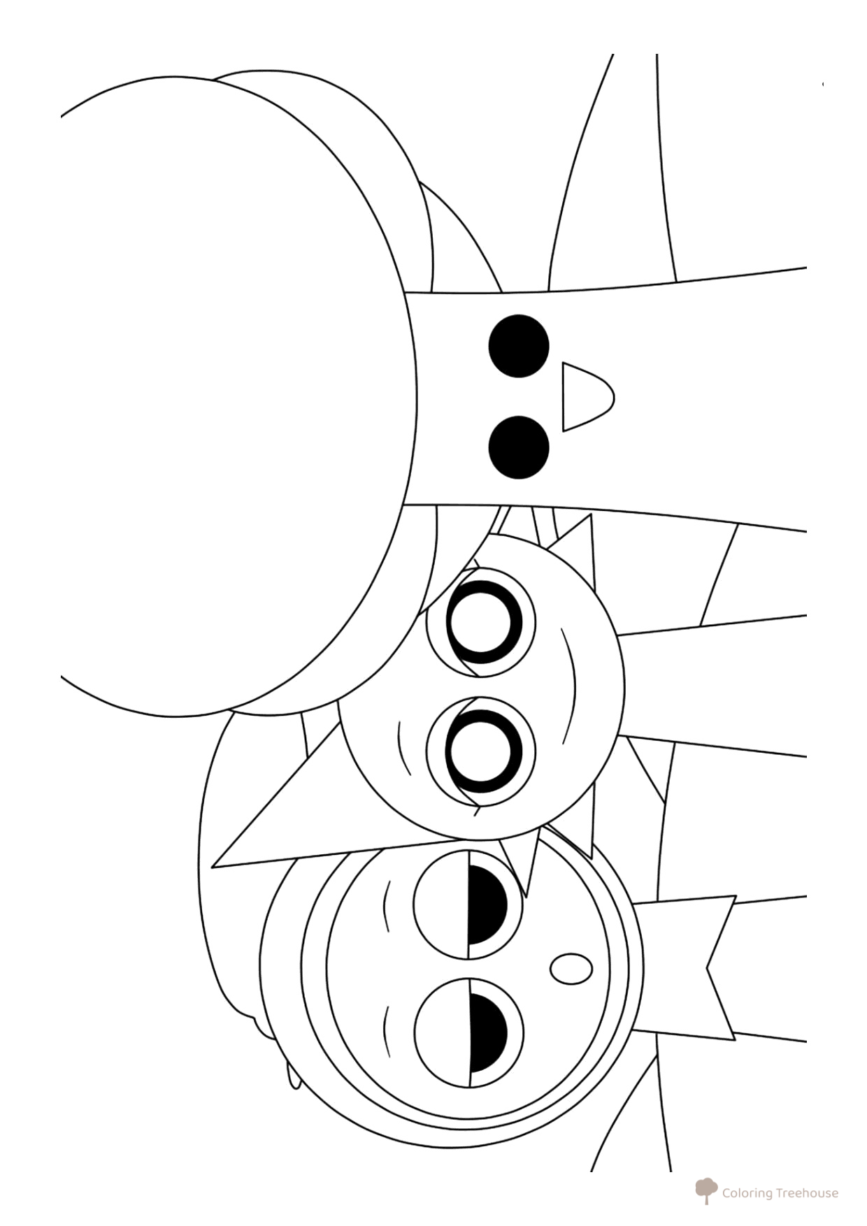 Página para colorear «Sprunki Djevin, Venda y señor Árbol» dibujo para colorear gratis de Páginas para colorear Sprunki