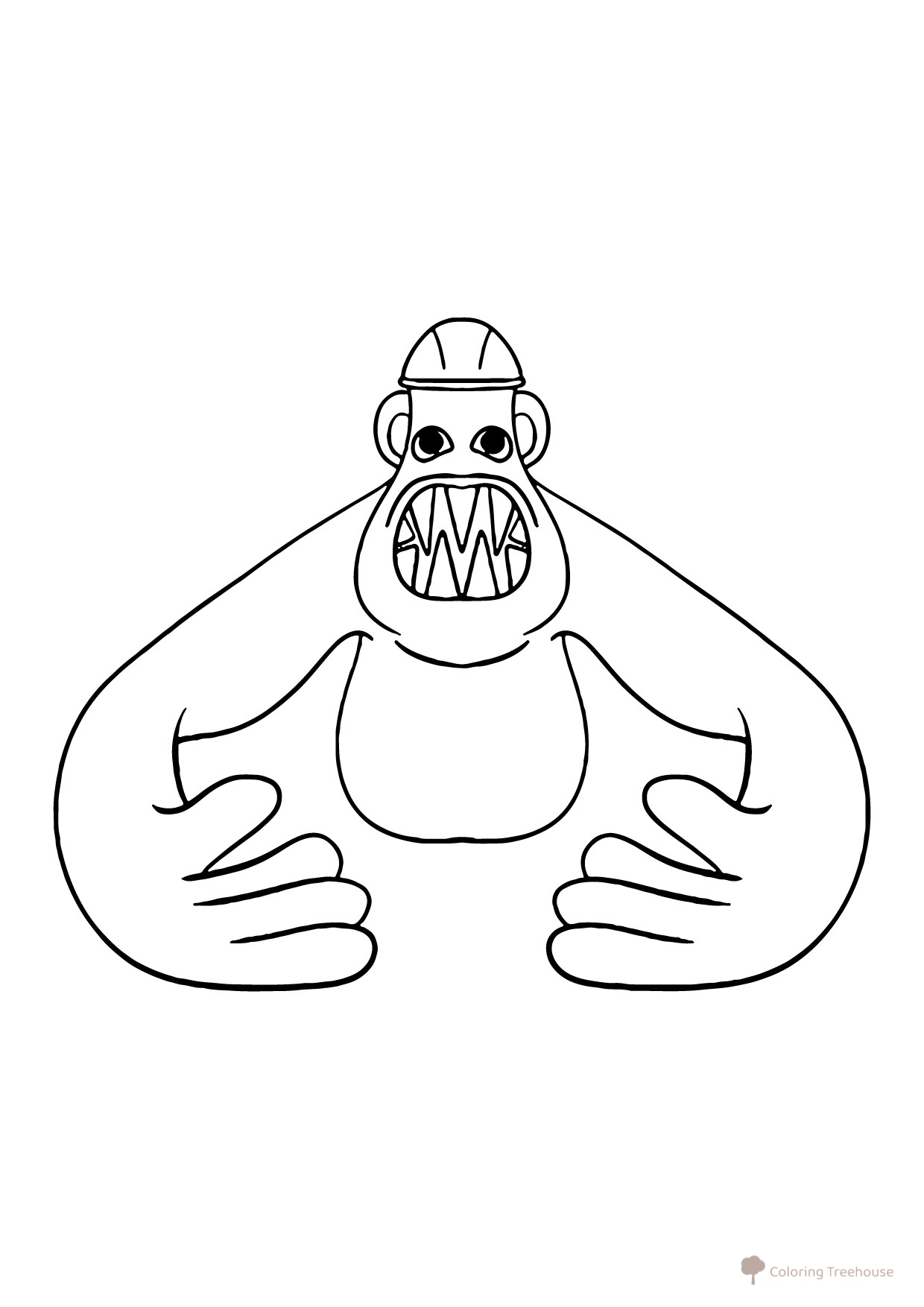 Hanki Jake from BanBan's Garden Coloring Page free printable Banban Coloring Pages coloring page
