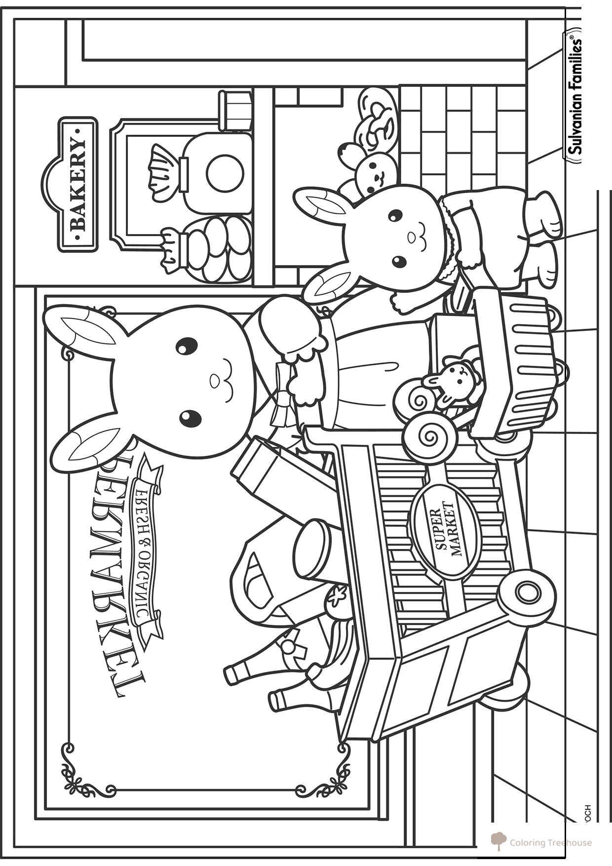 Sylvanian Families Coloring Page — In the Shop free printable Sylvanian Families Coloring Pages coloring page