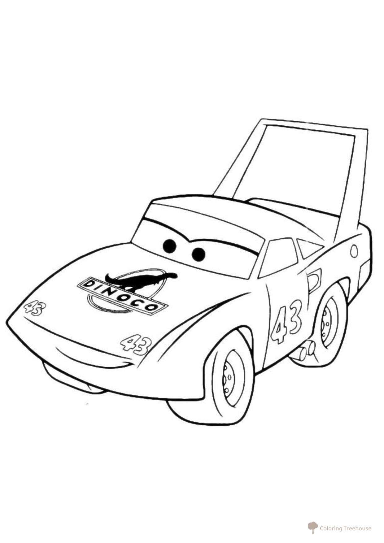 Página para colorear: King en todo su esplendor dibujo para colorear gratis de Páginas para colorear de Cars y Cars 2