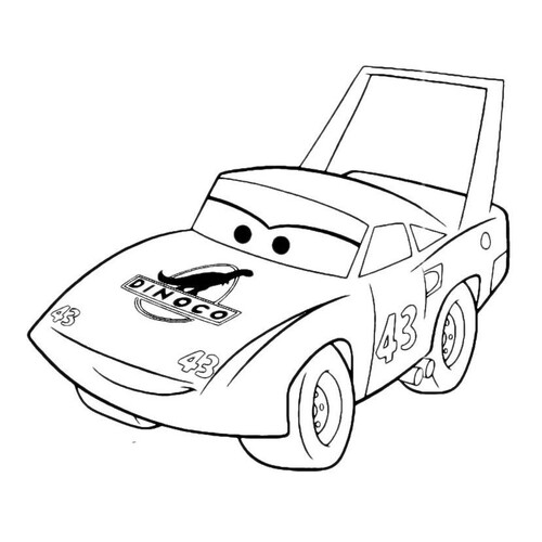 Página para colorear: King en todo su esplendor dibujo para colorear gratis de Páginas para colorear de Cars y Cars 2